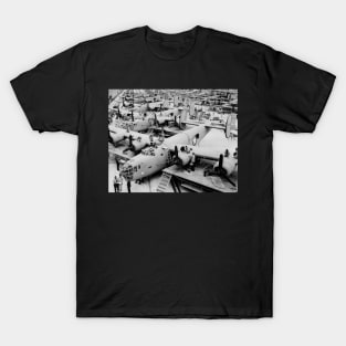 B-24 Bomber Assembly Line, 1943. Vintage Photo T-Shirt